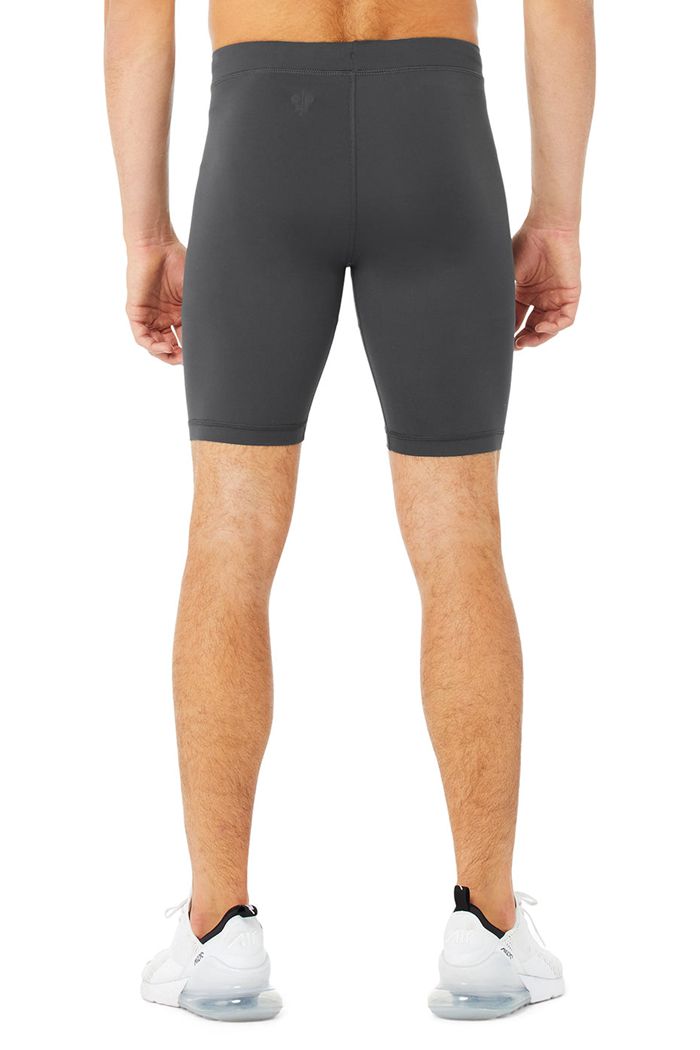 Grey Alo Yoga 9 Warrior Compression Men's Short | 71052IMYB