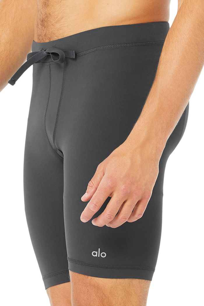 Grey Alo Yoga 9 Warrior Compression Men's Short | 71052IMYB