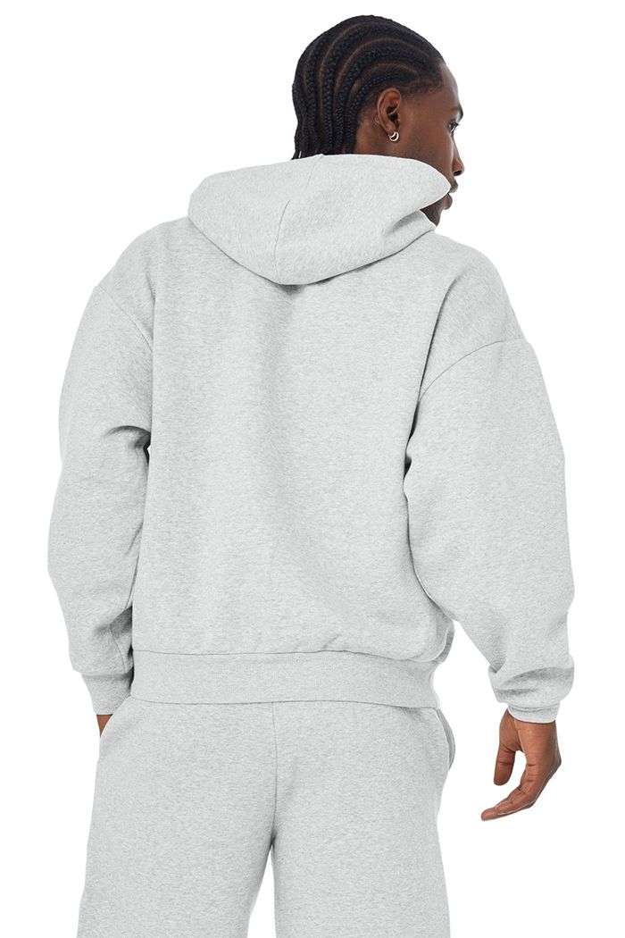 Grey Alo Yoga Accolade Men's Hoodie | 18760RGOB