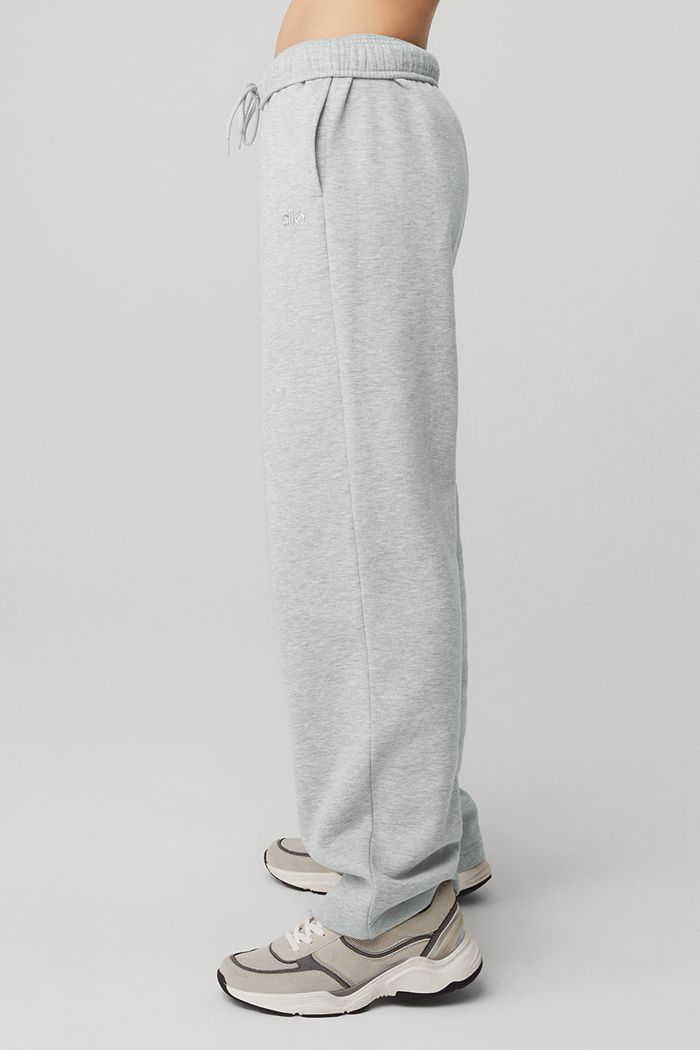 Grey Alo Yoga Accolade Straight Leg Sweat Women's Pants | 31692AQMN