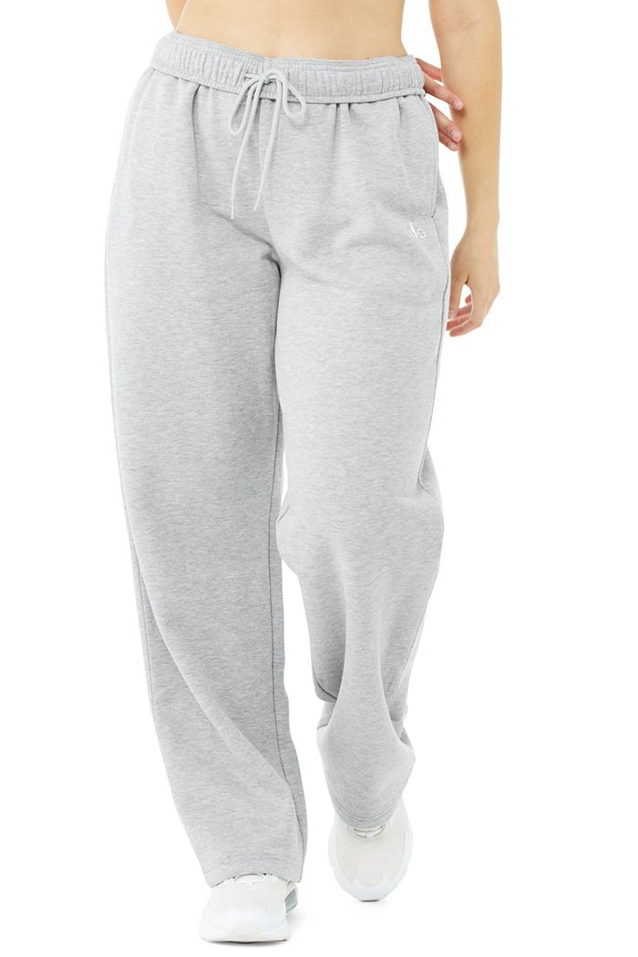 Grey Alo Yoga Accolade Straight Leg Sweat Women's Pants | 31692AQMN