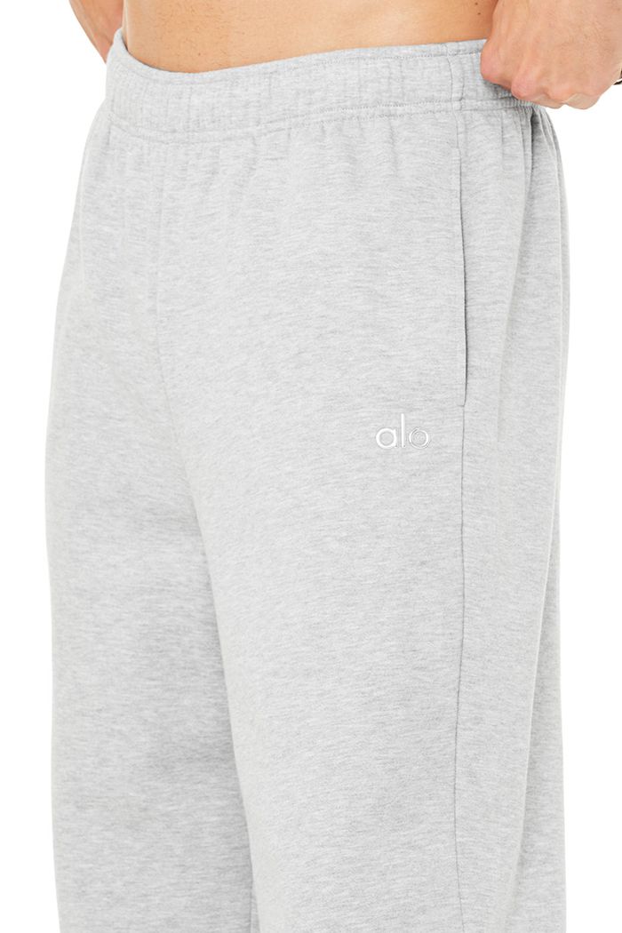 Grey Alo Yoga Accolade Straight Leg Sweat Men's Pants | 62037ENBT