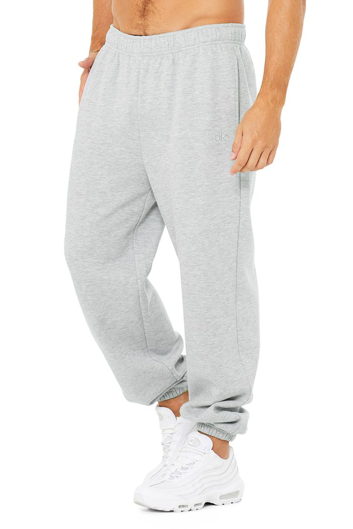 Grey Alo Yoga Accolade Sweat Men's Pants | 73958NETB