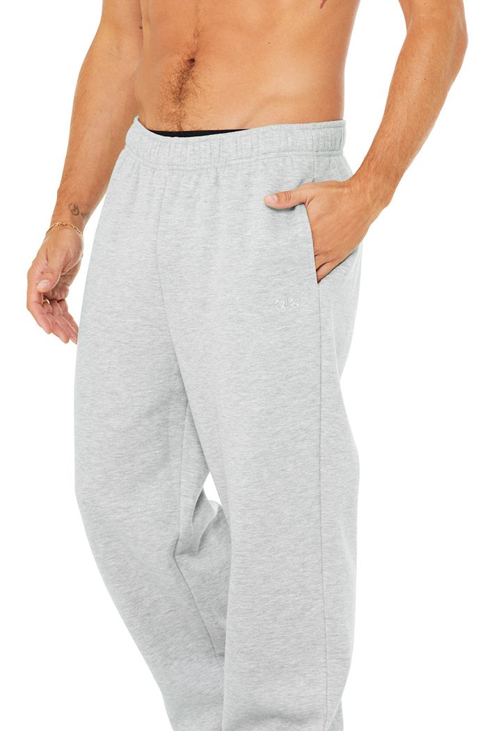 Grey Alo Yoga Accolade Sweat Men's Pants | 73958NETB