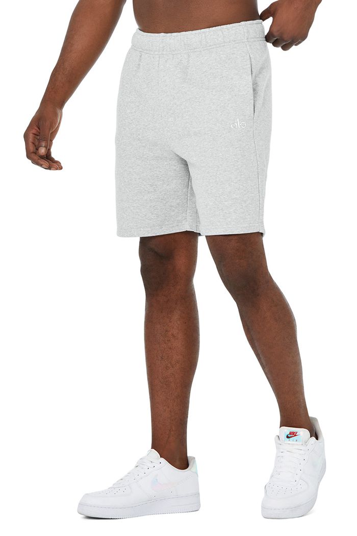 Grey Alo Yoga Accolade Sweat Men's Short | 74952MRPX