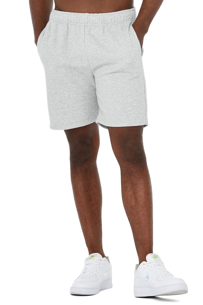 Grey Alo Yoga Accolade Sweat Men\'s Short | 74952MRPX