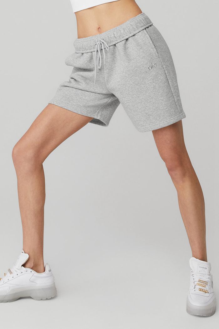 Grey Alo Yoga Accolade Sweat Women's Short | 79305KVZY