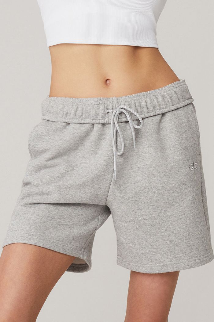 Grey Alo Yoga Accolade Sweat Women's Short | 79305KVZY