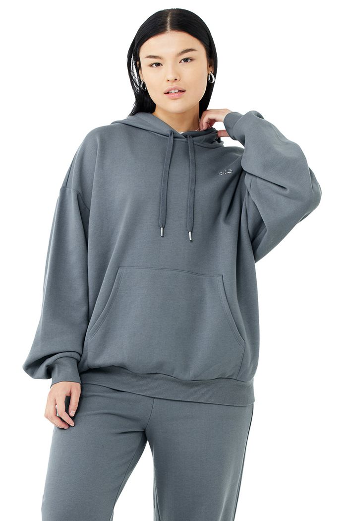 Grey Alo Yoga Accolade Women's Hoodie | 25147JOLI