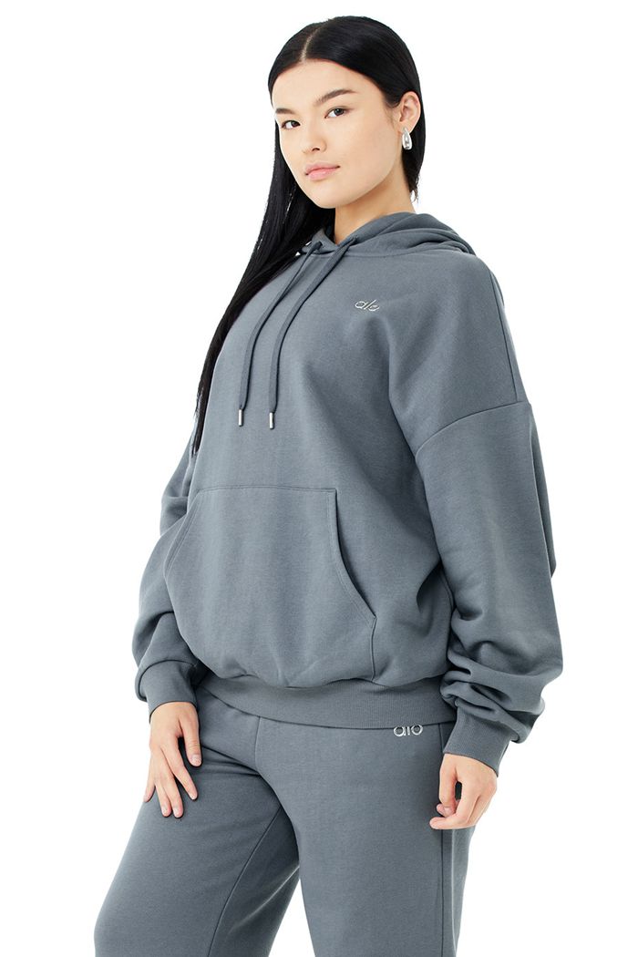 Grey Alo Yoga Accolade Women's Hoodie | 25147JOLI