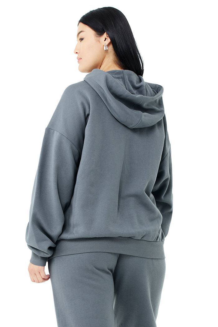 Grey Alo Yoga Accolade Women's Hoodie | 25147JOLI