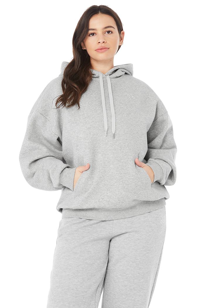 Grey Alo Yoga Accolade Women's Hoodie | 68397IWJC