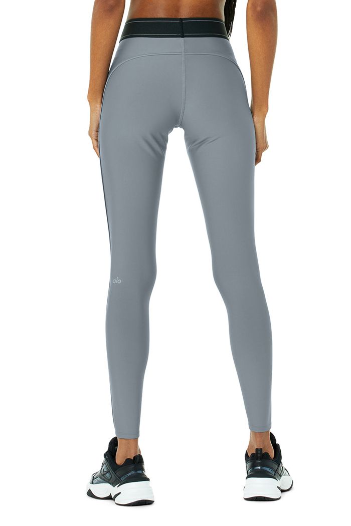 Grey Alo Yoga Airlift High-Waist Suit Up Women's Leggings | 07328HMJC