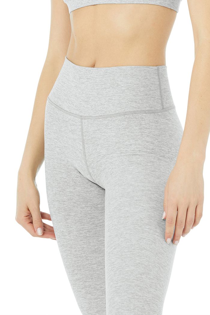 Grey Alo Yoga Alosoft High-Waist 7/8 Highlight Women's Leggings | 72683IYKW