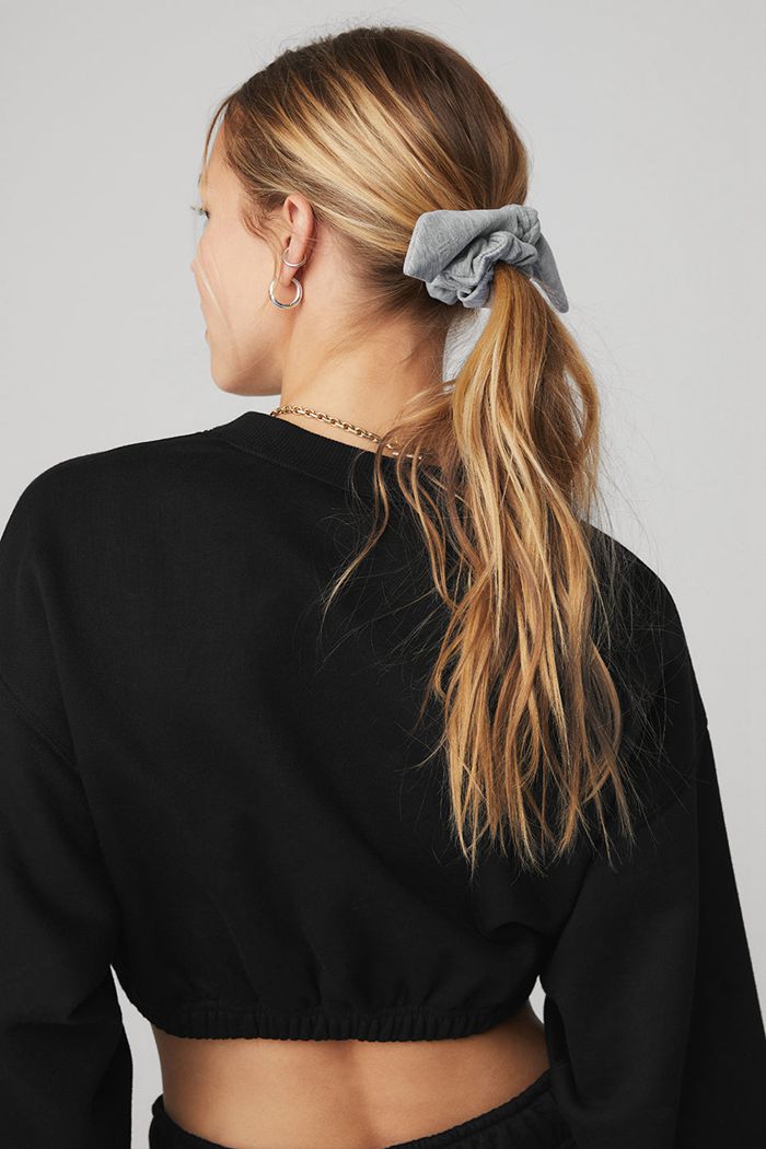 Grey Alo Yoga Alosoft Rhythm Women's Scrunchie | 85471CMWT