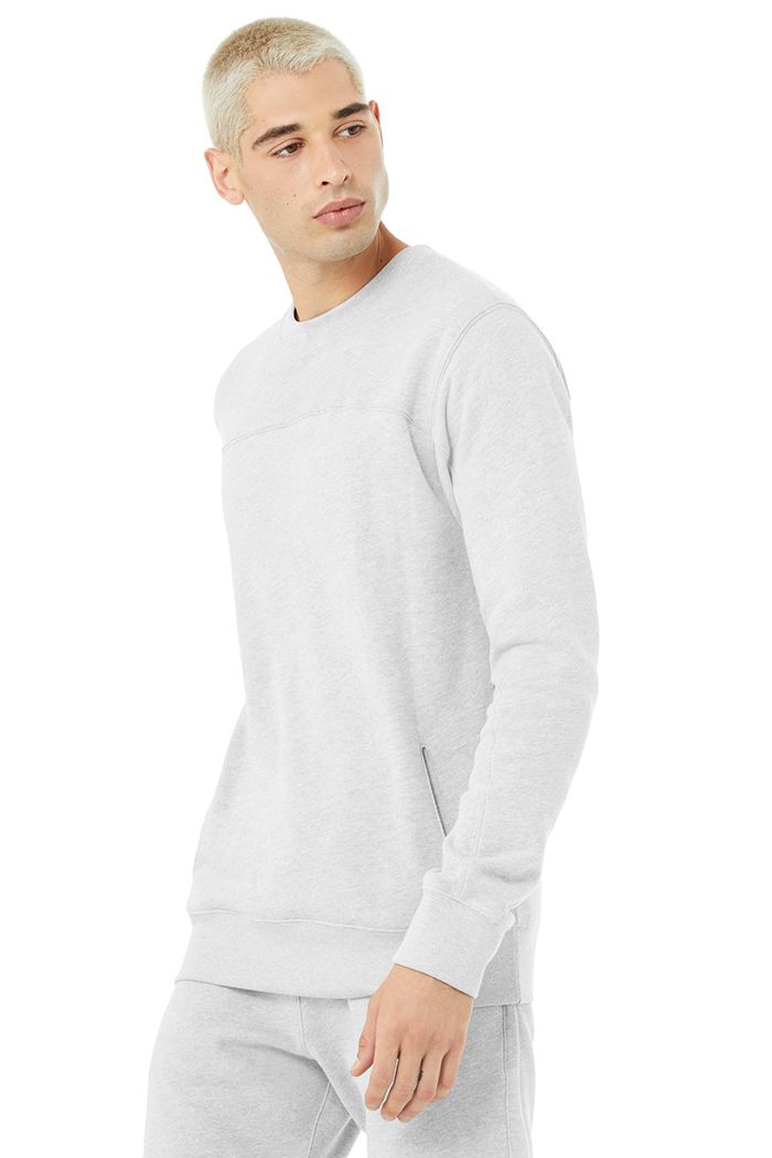 Grey Alo Yoga Base Sweatshirt Men's Long Sleeve | 70198JQPA