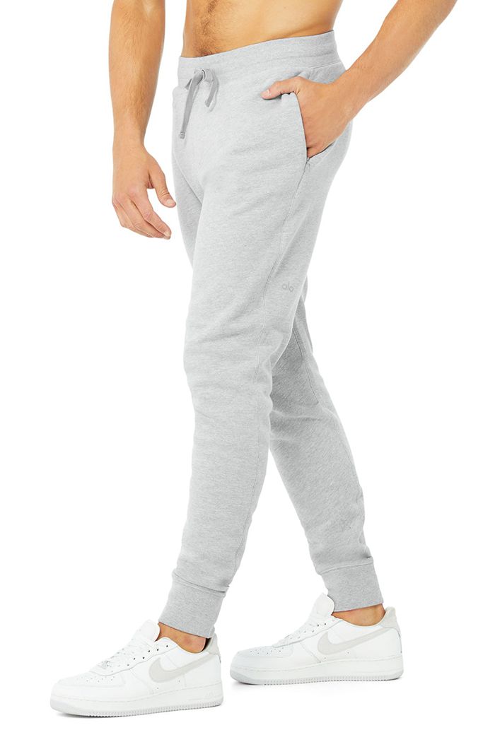 Grey Alo Yoga Baseline Sweat Men's Pants | 04319JAXT