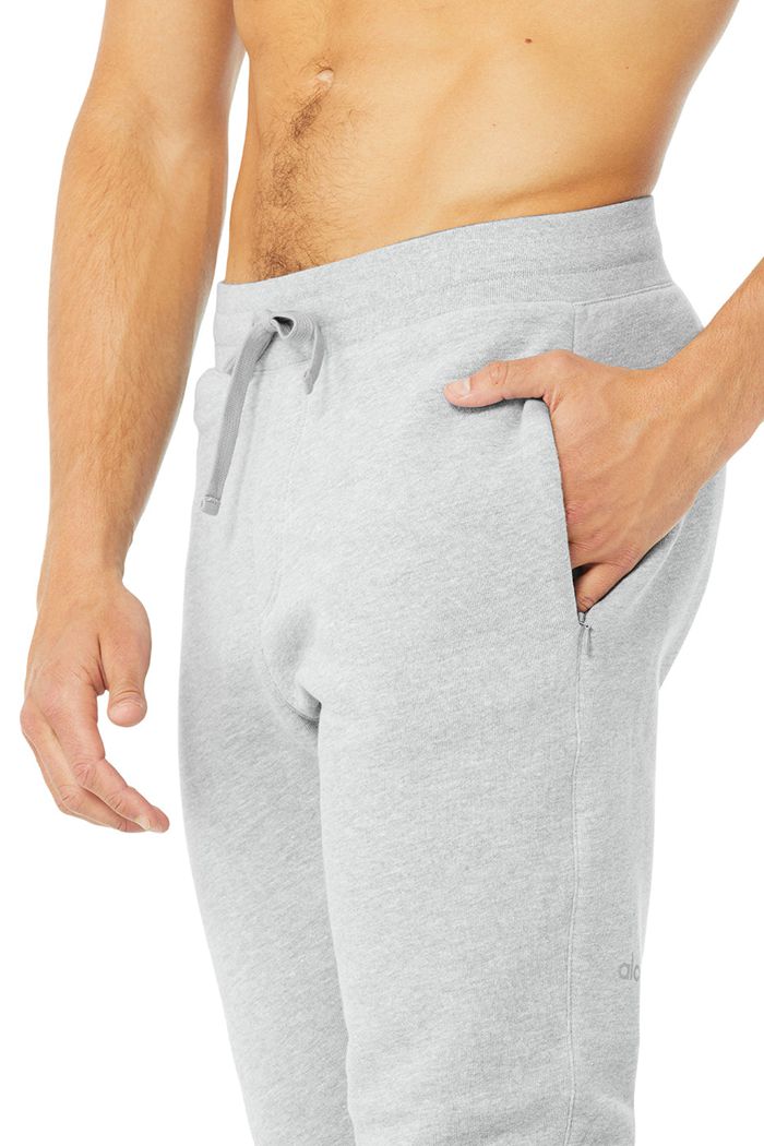 Grey Alo Yoga Baseline Sweat Men's Pants | 04319JAXT