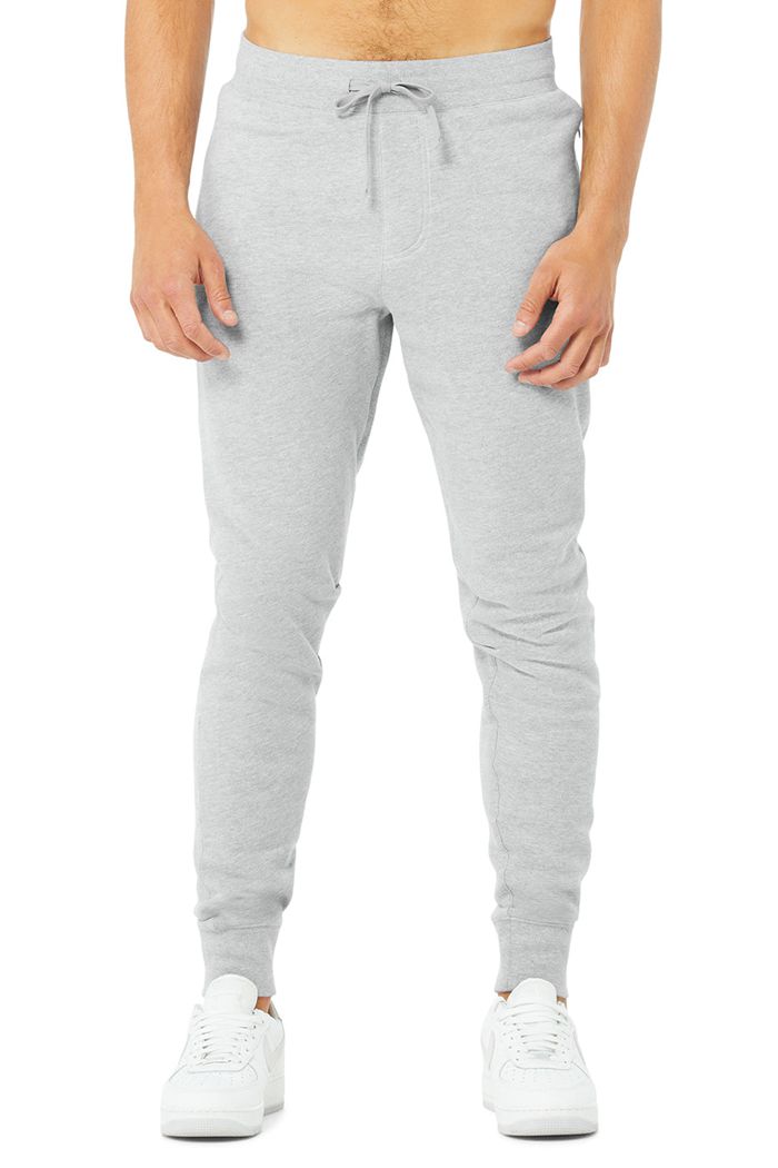 Grey Alo Yoga Baseline Sweat Men\'s Pants | 04319JAXT