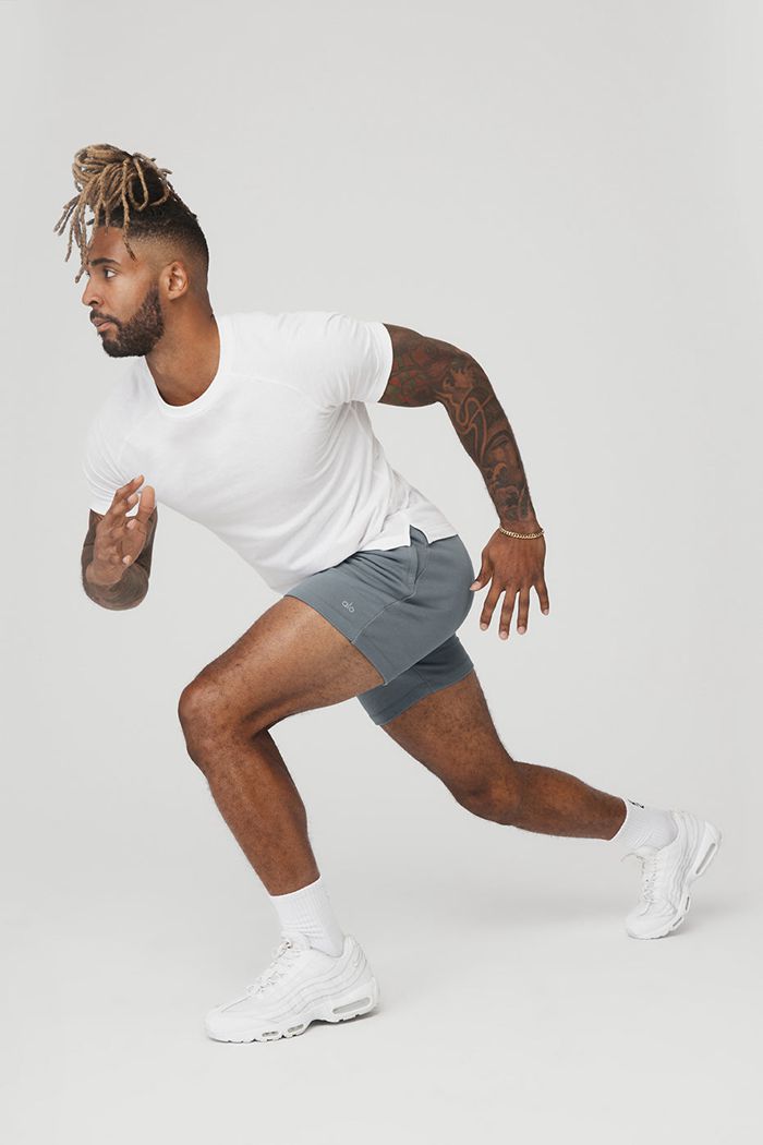 Grey Alo Yoga Chill Men's Short | 58370WMLU