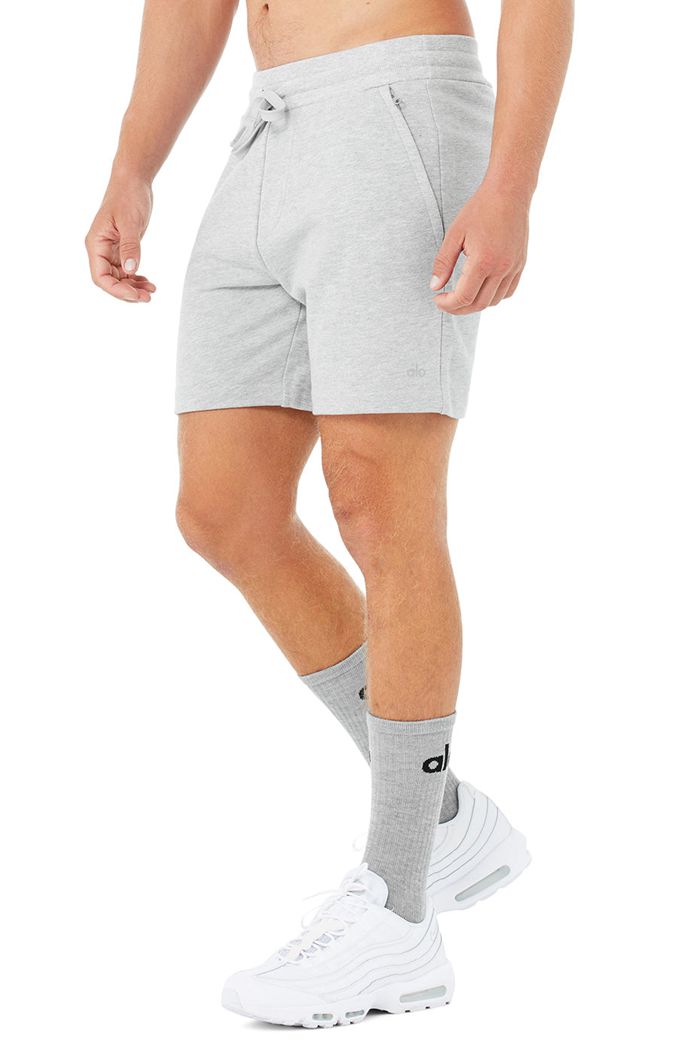 Grey Alo Yoga Chill Men's Short | 98062TCUV