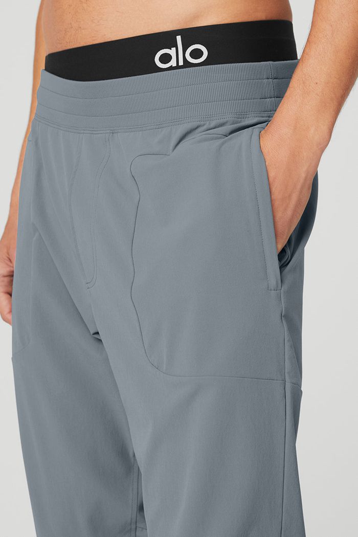 Grey Alo Yoga Co-Op Men's Pants | 78095SVFE