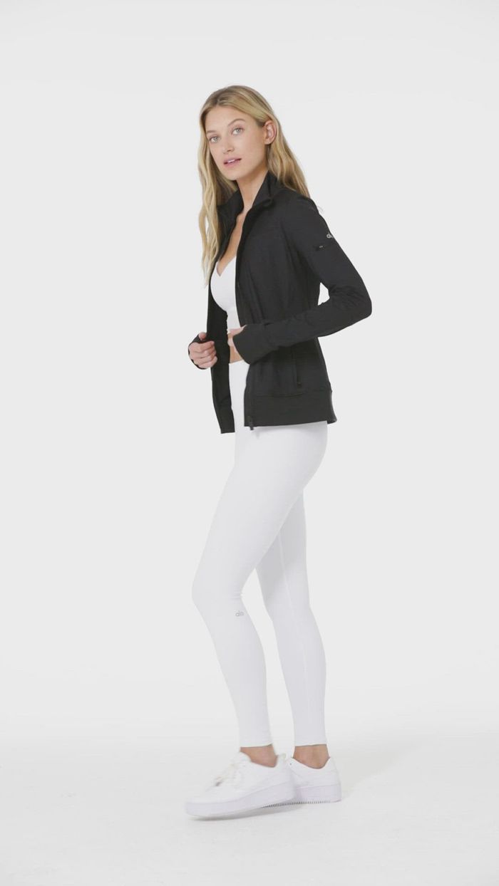 Grey Alo Yoga Contour Women's Jackets | 07582EBVF