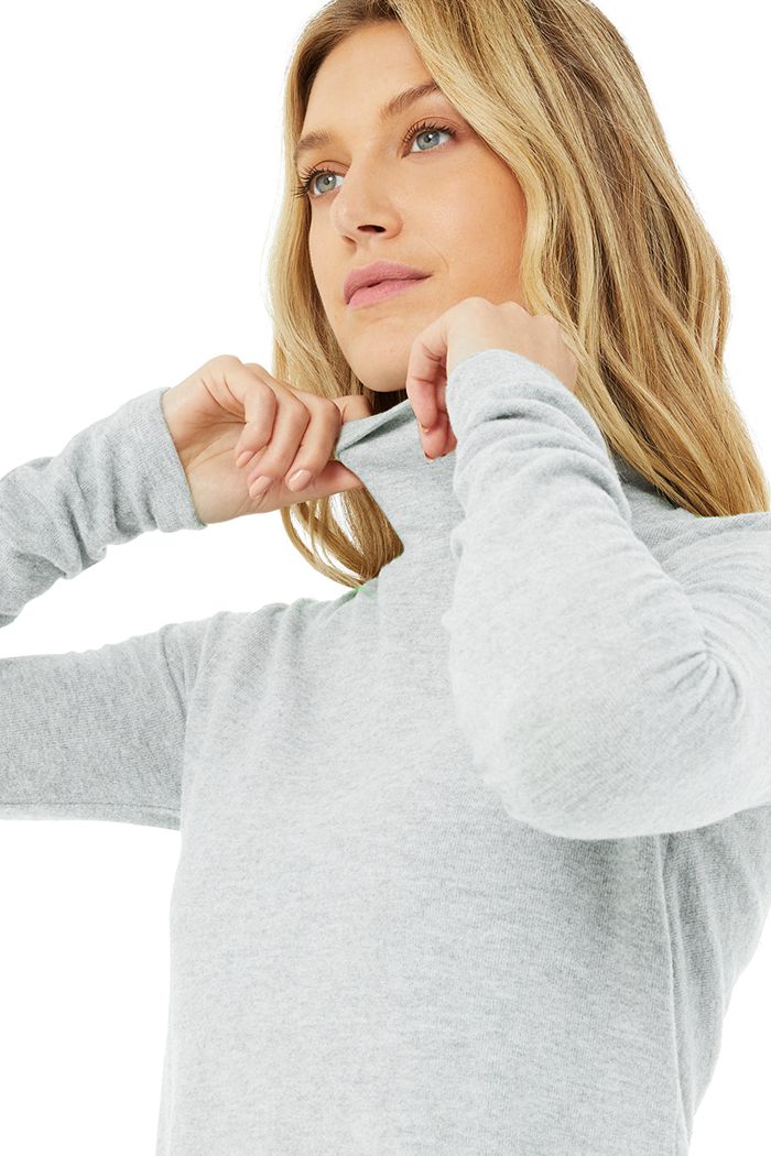 Grey Alo Yoga Embrace Women's Long Sleeve | 76384HSTL