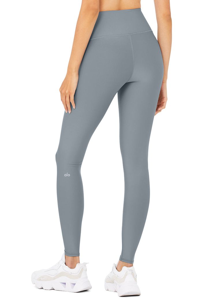 Grey Alo Yoga High-Waist Airlift Women's Leggings | 16359PCVS