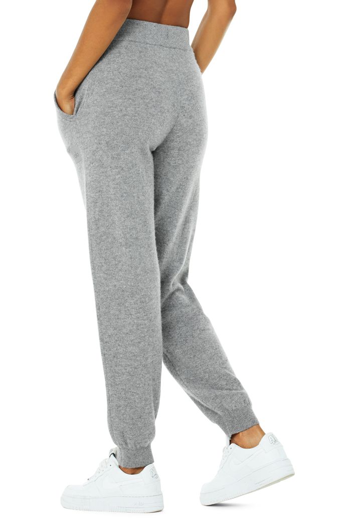 Grey Alo Yoga High-Waist Cashmere Jet Set Women's Pants | 52914NIBH