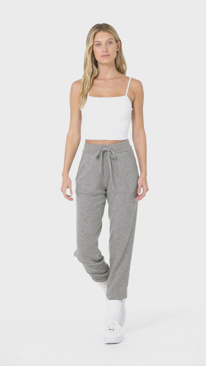 Grey Alo Yoga High-Waist Cashmere Jet Set Women's Pants | 52914NIBH