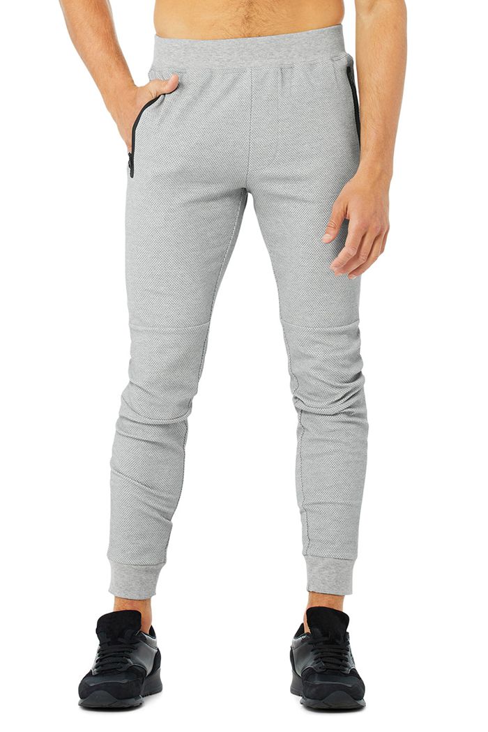 Grey Alo Yoga Impel Sweat Men\'s Pants | 72198WNUK