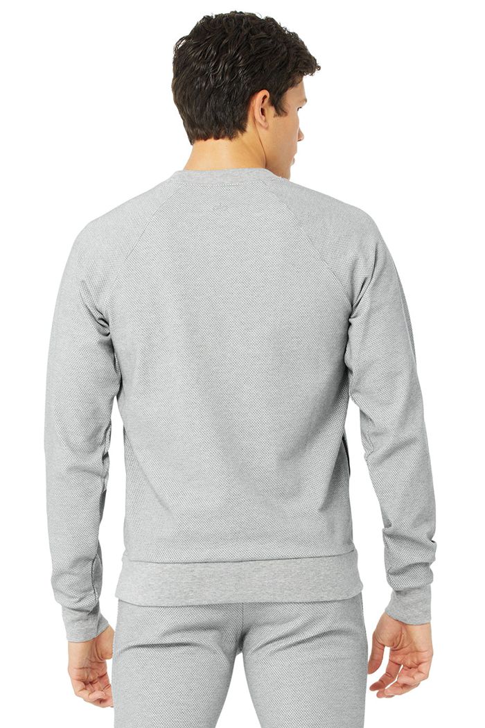 Grey Alo Yoga Impel Sweatshirt Men's Long Sleeve | 07518EDBW