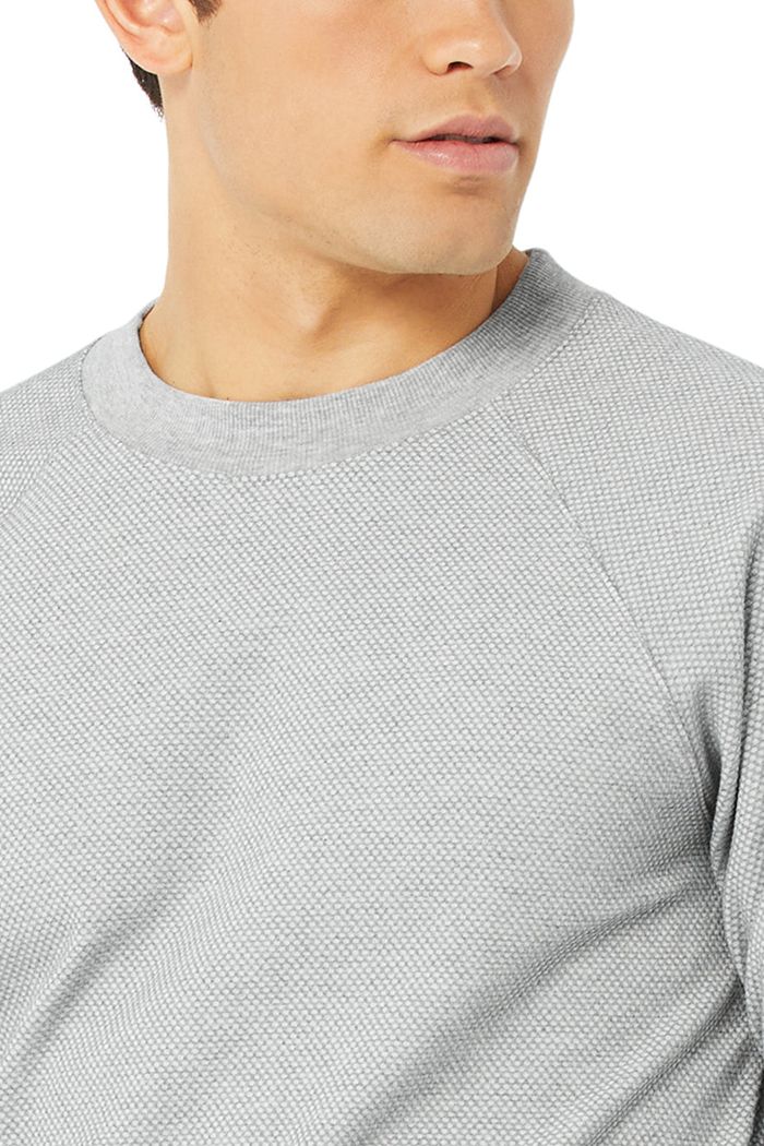 Grey Alo Yoga Impel Sweatshirt Men's Long Sleeve | 07518EDBW