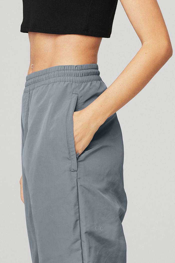 Grey Alo Yoga Legend Snap Women's Pants | 82073GTBQ