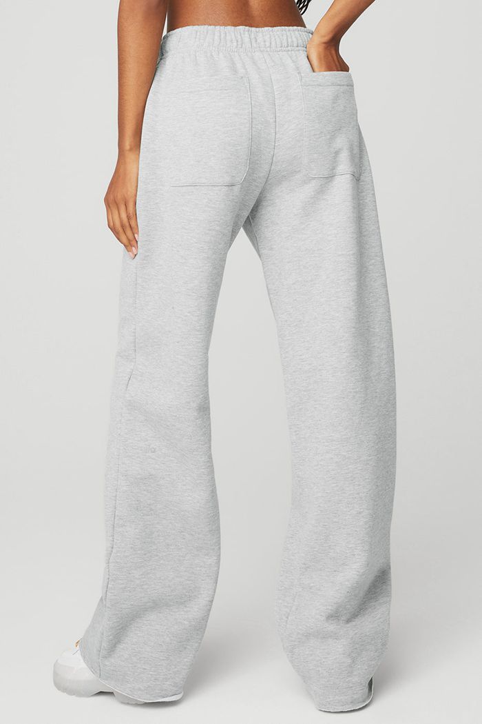 Grey Alo Yoga Puddle Sweat Women's Pants | 92160JFQH