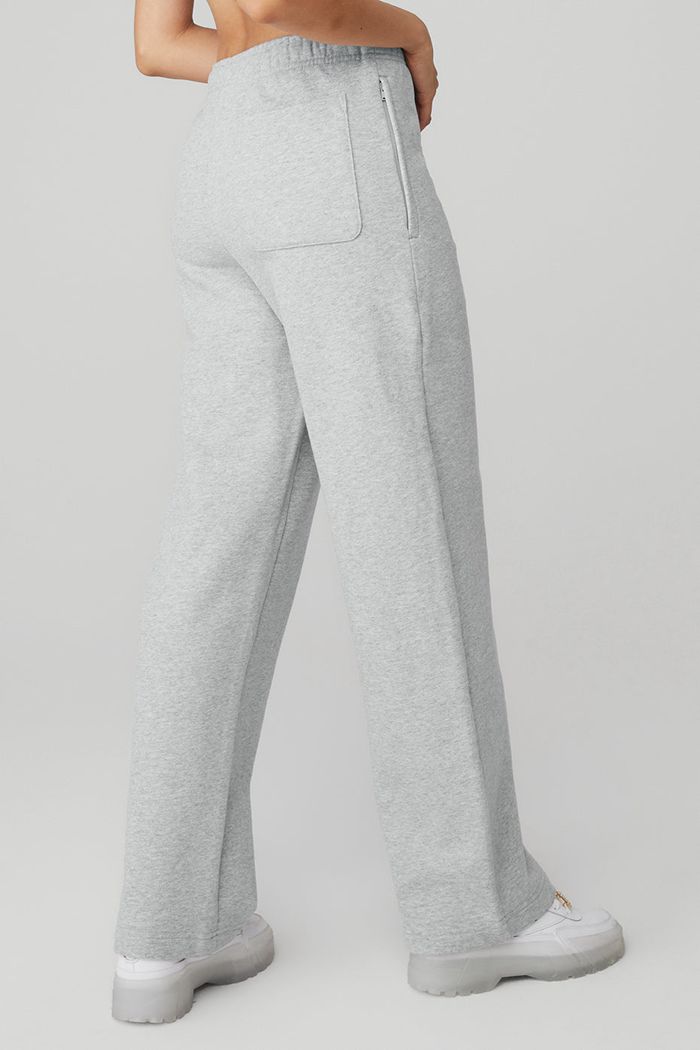 Grey Alo Yoga Renown Sweat Women's Pants | 95674LRFT