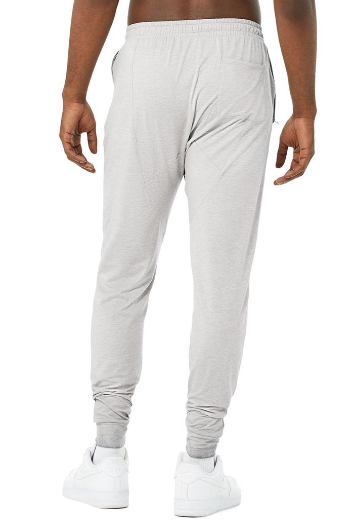 Grey Alo Yoga Revitalize Men's Pants | 10493HURB