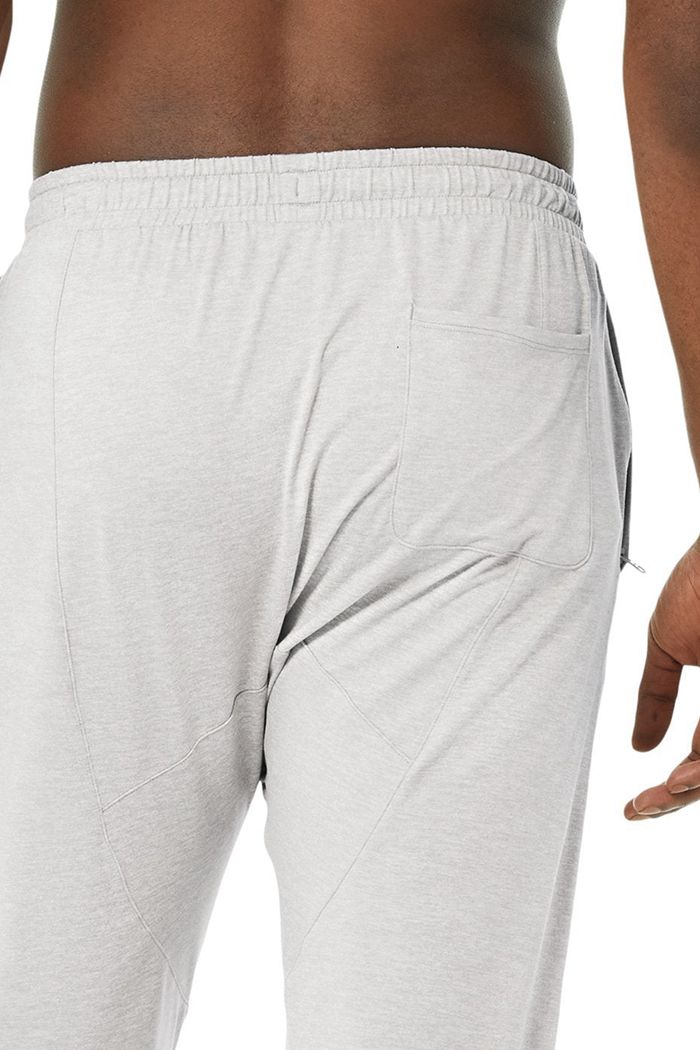 Grey Alo Yoga Revitalize Men's Pants | 10493HURB