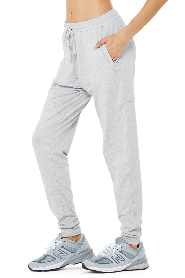 Grey Alo Yoga Revitalize Women's Pants | 67452EUFM