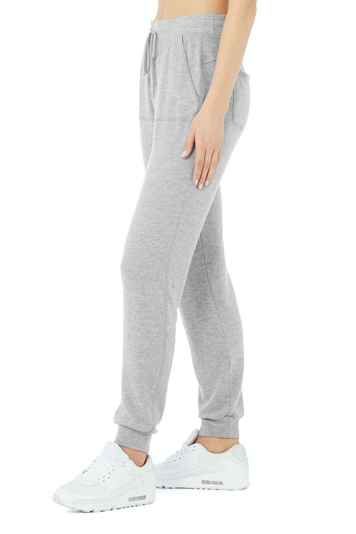 Grey Alo Yoga Soho Sweat Women's Pants | 61583VSDX