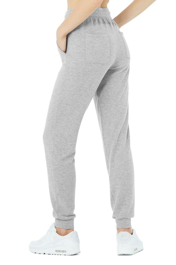 Grey Alo Yoga Soho Sweat Women's Pants | 61583VSDX