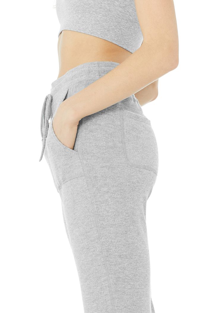 Grey Alo Yoga Soho Sweat Women's Pants | 61583VSDX