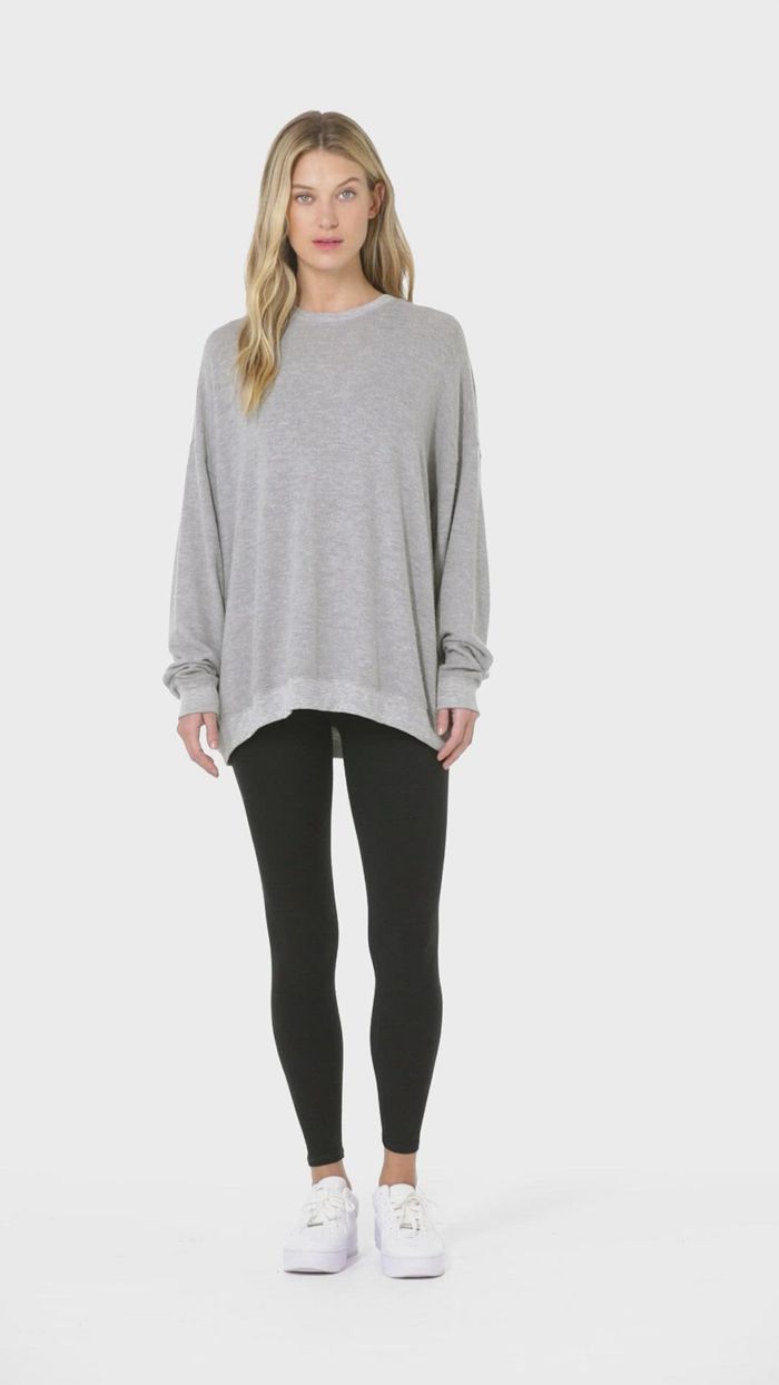 Grey Alo Yoga Soho Women's Pullover | 93058HQZX