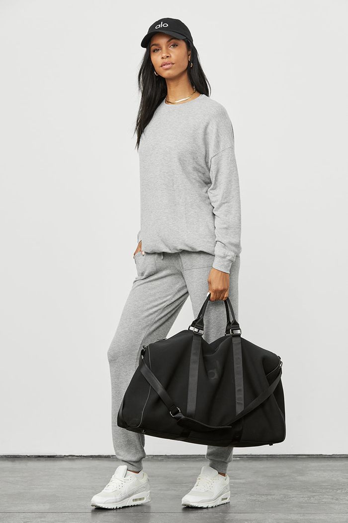 Grey Alo Yoga Soho Women's Pullover | 93058HQZX