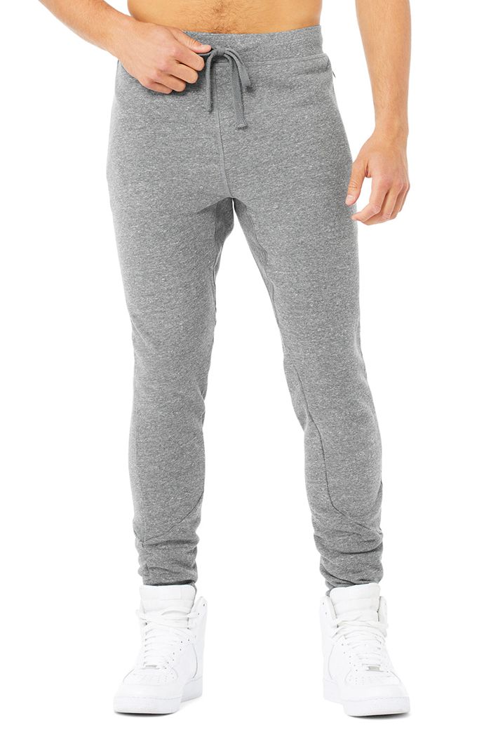 Grey Alo Yoga The Triumph Sweat Men\'s Pants | 21986ZKRJ