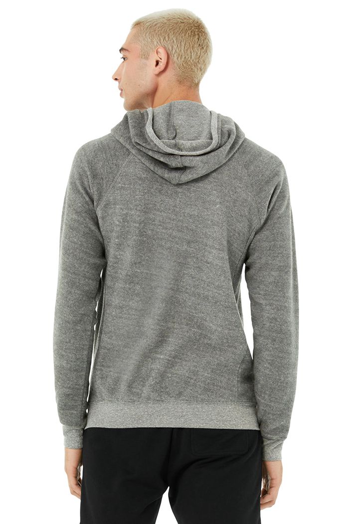 Grey Alo Yoga Triumph Men's Hoodie | 98025WBDM