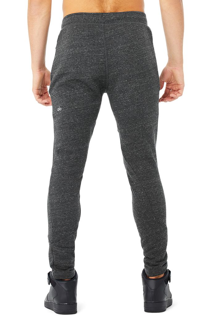 Grey Black Alo Yoga The Triumph Sweat Men's Pants | 20694WOLF