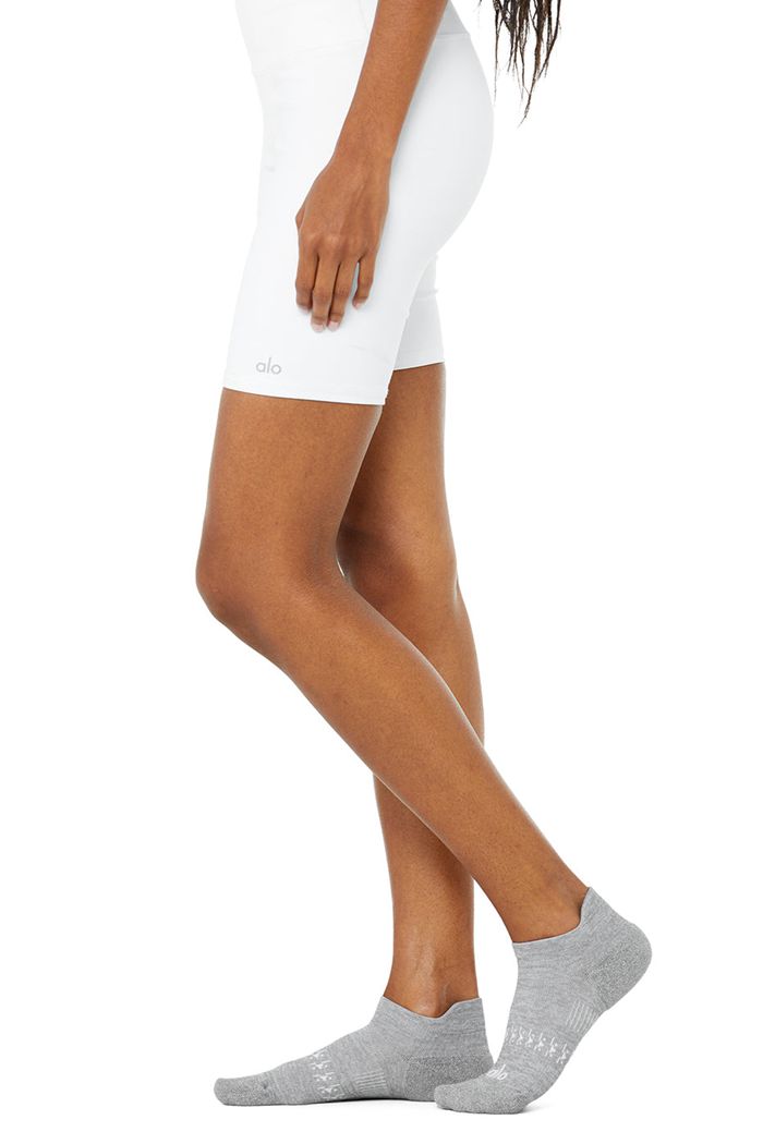 Grey White Alo Yoga Performance Tab Women's Socks | 12968ESHD