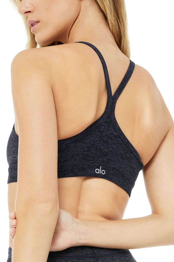 Navy Alo Yoga Alosoft Gratitude Women's Bras | 94325QKGU